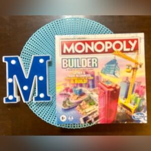 Monopoly Builder Board Game Kids Family Strategy Game Hasbro Stack Sealed New